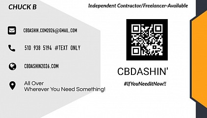 Scan QR Code to email Request or Inquiry, Text only 510 938 5194 # Dashin'